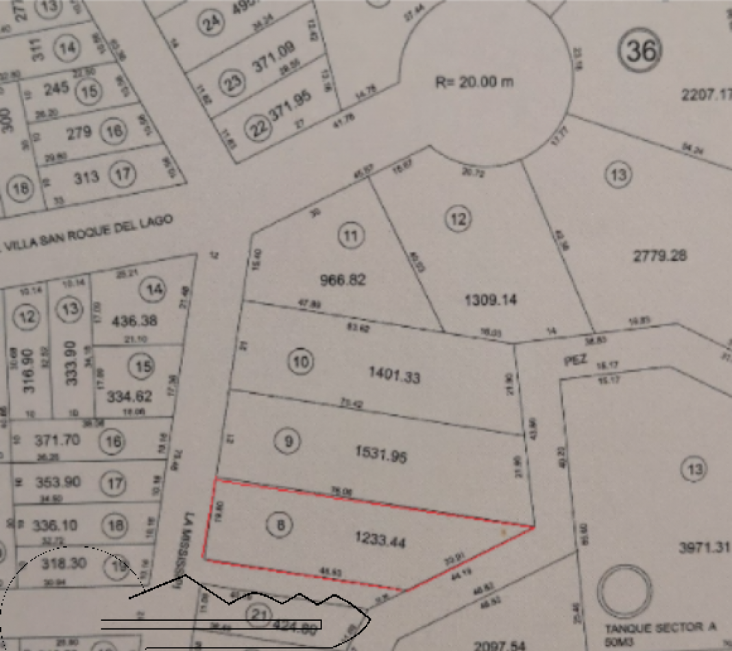 Vendo Lote de 1233 m² (con salida a 2 calles) Comuna San Roque, Punilla Cba 