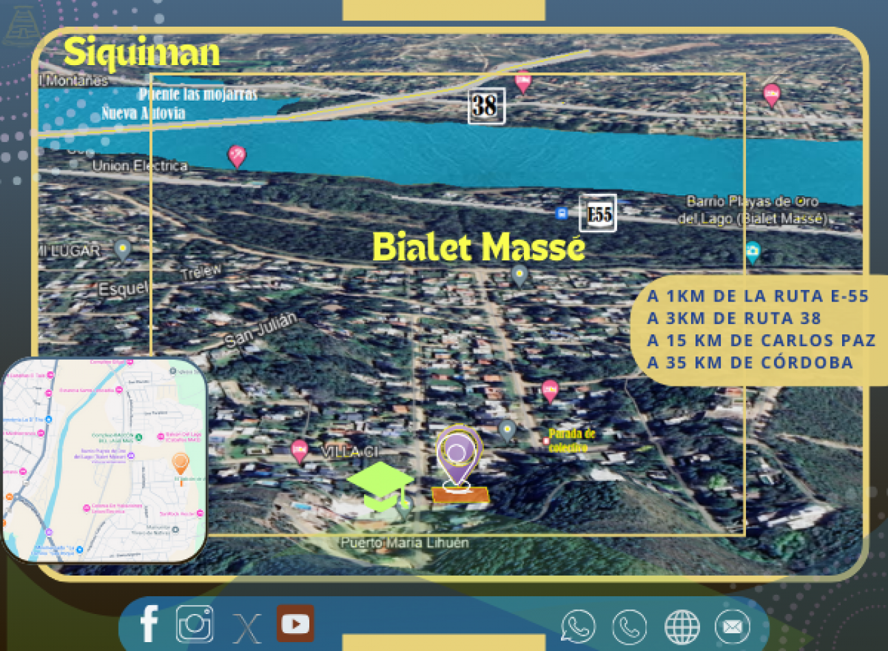 Vendo lote de 390 m2- Bialet Masse