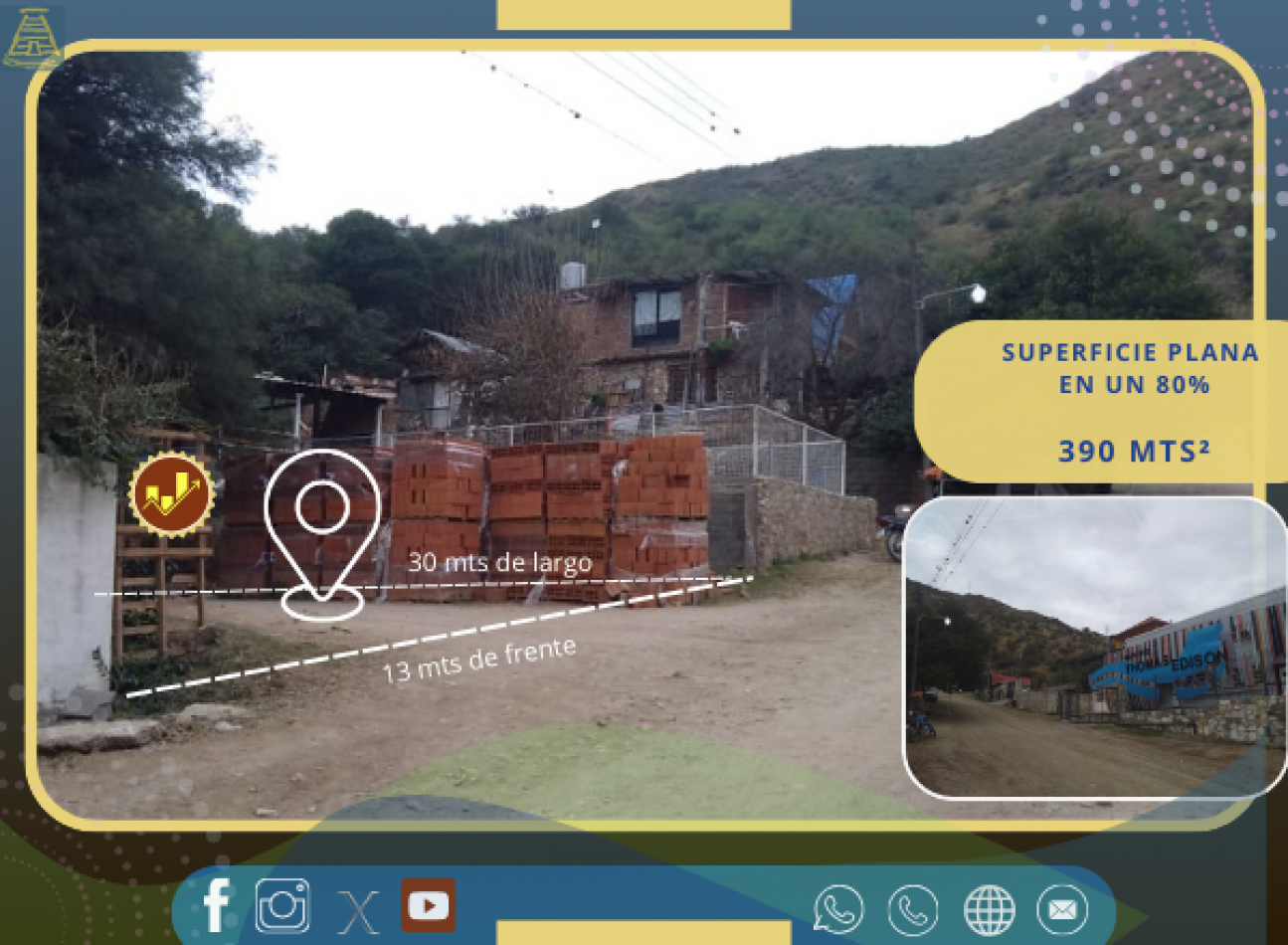Vendo lote de 390 m2- Bialet Masse